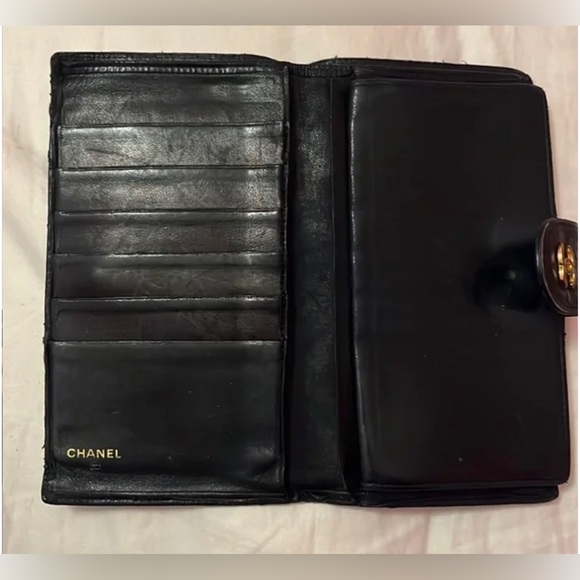SOLD Authentic WOC Large Timeless Wild Stitch Chanel Leather Wallet Snap Closure - Picture 6 of 15